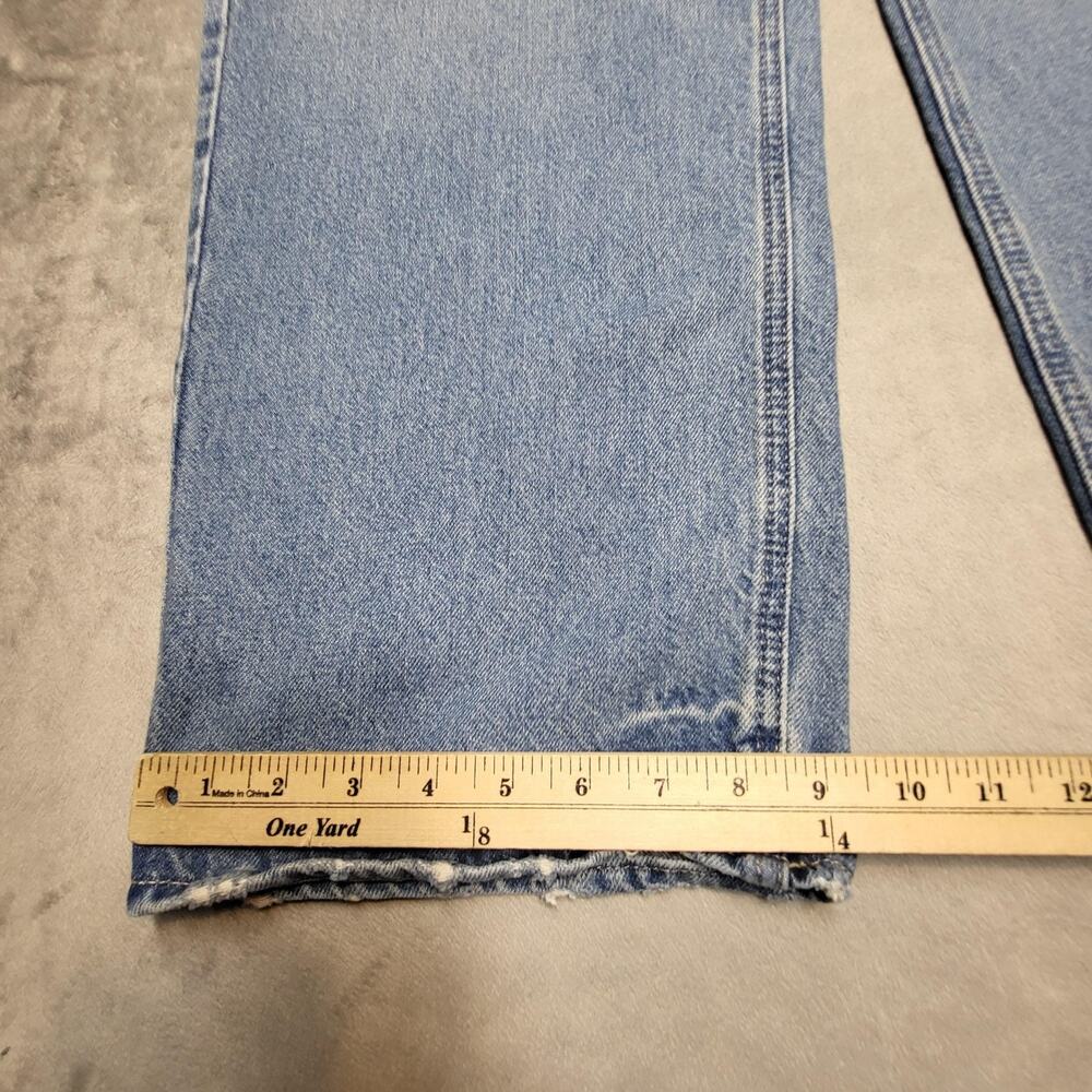 Universal Thread Jeans Womens 12 Blue Mid Rise 90s Baggy Wide-Leg Distressed - Picture 7 of 11